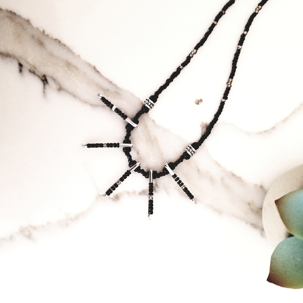 Handmade Safety Pin Necklace - Picture 4 of 12